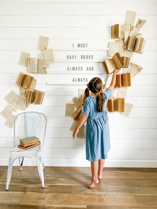 DIY Letter Board Book Wall