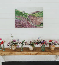 Load image into Gallery viewer, Rolling Hills Of Lavender - Watercolor Landscape