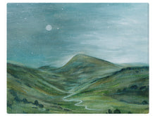 Load image into Gallery viewer, A River Runs Through The Valley At Midnight - Watercolor Landscape