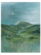 Load image into Gallery viewer, A River Runs Through The Valley At Midnight - Watercolor Landscape