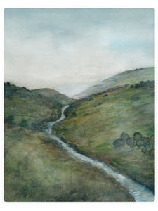 Green River Hills -  Watercolor Landscape