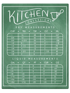 Kitchen Measurements Conversion Chart